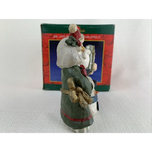 Kurt S. Adler Mr. & Mrs.‎ Santa TablePiece Snowtown Village Snowman With Box - Picture 4 of 11
